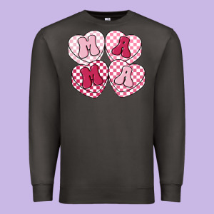 Mama Candy Hearts Premium Sweatshirt Designed By Lillyallendesigns
