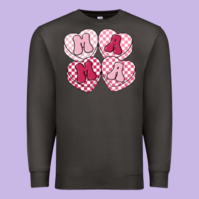 Mama Candy Hearts Premium Sweatshirt Designed By Lillyallendesigns