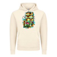 Vintage Artic Indiana Map Sunflower Cactus Serape Vintage Hoodie - RanaPortraitStore