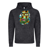 Vintage Black Indiana Map Sunflower Cactus Serape Vintage Hoodie - RanaPortraitStore