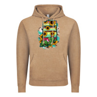 Vintage Coffee Indiana Map Sunflower Cactus Serape Vintage Hoodie - RanaPortraitStore