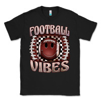 Black football vibes smiley face Classic Tee - BarkalooDesign