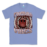 Colony Blue football vibes smiley face Classic Tee - BarkalooDesign
