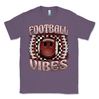Lavender football vibes smiley face Classic Tee - BarkalooDesign