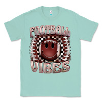 Seafoam football vibes smiley face Classic Tee - BarkalooDesign