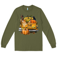 Army Green Fall Truck Long Sleeve Tee - texasbilliewilder