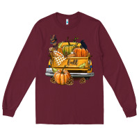 Burgundy Fall Truck Long Sleeve Tee - texasbilliewilder