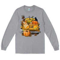 Heather Grey Fall Truck Long Sleeve Tee - texasbilliewilder