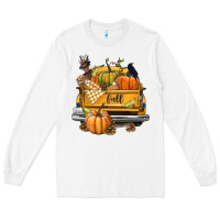 White Fall Truck Long Sleeve Tee - texasbilliewilder