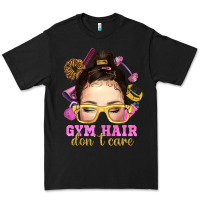 Black messy bun gym hair dont care Premium Tee - NancyCooperArtShop