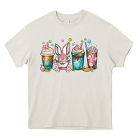 Cream easter coffee cups Heavy Core Tee - MaliasSmallBusiness