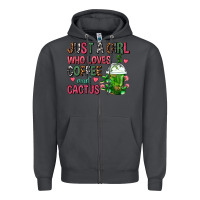 Smoke Just A Girl Who Loves Coffee And Cactus Frappe Zipper Hoodie - FaDigitalArtStudio
