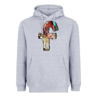 Heather Grey farm life alphabet lowercase letters f Heavyweight Hoodie - BundleAndBundleShop