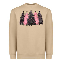 Mushroom pink christmas trees Heavyweight Sweatshirt - CowGirlArtShop