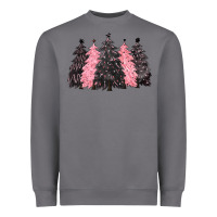 Storm pink christmas trees Heavyweight Sweatshirt - CowGirlArtShop