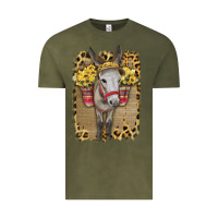 Vintage Olive Donkey With Sunflowers Vintage Tee - Bettercallsaul