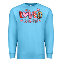 Ocean Blue loved john 3 16 Premium Sweatshirt - LillyAllenDesigns