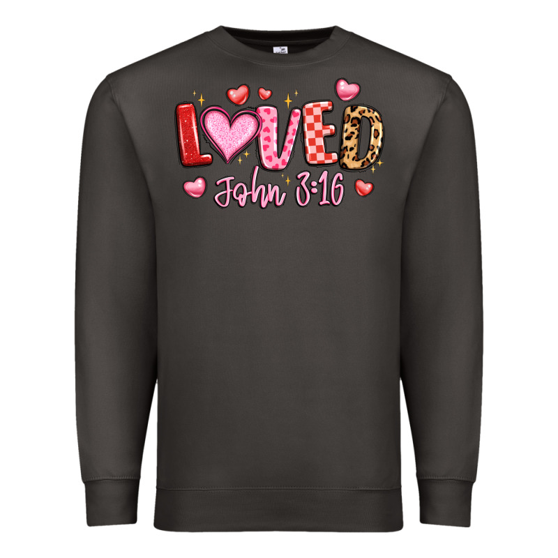 Loved John 3 16 Premium Sweatshirt by LillyAllenDesigns | Teevron