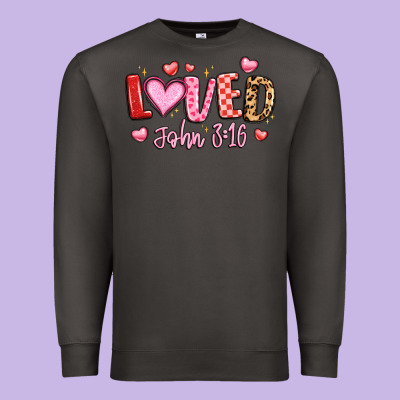 Loved John 3 16 Premium Sweatshirt Designed By Lillyallendesigns