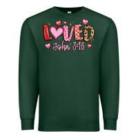 Sports Green loved john 3 16 Premium Sweatshirt - LillyAllenDesigns