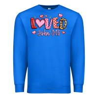 True Royal loved john 3 16 Premium Sweatshirt - LillyAllenDesigns