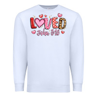 White loved john 3 16 Premium Sweatshirt - LillyAllenDesigns