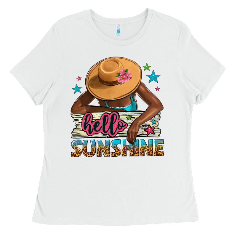 Hello Sunshine Ladies Tee by NancyCooperArtShop | Teevron