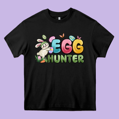 Egg Hunter Heavy Core Tee Designed By Maliassmallbusiness