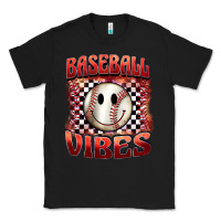 Black baseball vibes smiley face Classic Tee - BarkalooDesign