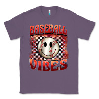 Lavender baseball vibes smiley face Classic Tee - BarkalooDesign