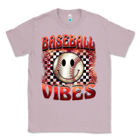 Lilac baseball vibes smiley face Classic Tee - BarkalooDesign
