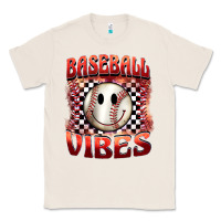 Natural baseball vibes smiley face Classic Tee - BarkalooDesign
