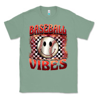 Sage baseball vibes smiley face Classic Tee - BarkalooDesign