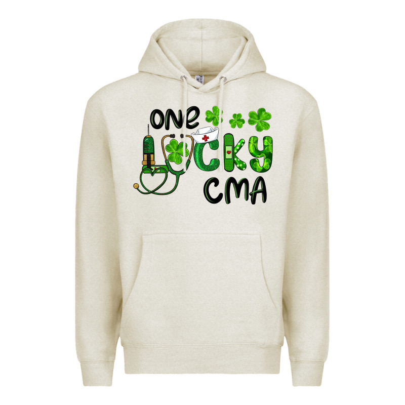 One Lucky Certified Medical Assistant Cma Premium Hoodie by RanaPortraitStore | Teevron