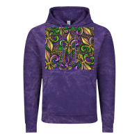 Cloud Purple mardi gras fleur de lis Vintage Hoodie - RanaPortraitStore
