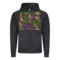 Vintage Black mardi gras fleur de lis Vintage Hoodie - RanaPortraitStore