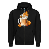 Black Fall Coffee Zipper Hoodie - FaDigitalArtStudio