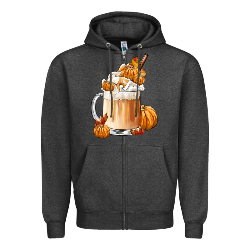 Fall Coffee Zipper Hoodie by FaDigitalArtStudio | Teevron