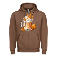 Chestnut Fall Coffee Zipper Hoodie - FaDigitalArtStudio