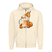 Sandshell Fall Coffee Zipper Hoodie - FaDigitalArtStudio