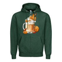 Sports Green Fall Coffee Zipper Hoodie - FaDigitalArtStudio