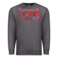 Charcoal Heather happy valentine's day Premium Sweatshirt - LillyAllenDesigns