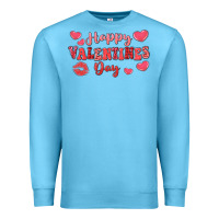 Ocean Blue happy valentine's day Premium Sweatshirt - LillyAllenDesigns