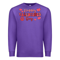 Purple happy valentine's day Premium Sweatshirt - LillyAllenDesigns