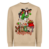Mushroom mooey christmas holstein cow Heavyweight Sweatshirt - CowGirlArtShop