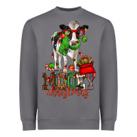 Storm mooey christmas holstein cow Heavyweight Sweatshirt - CowGirlArtShop