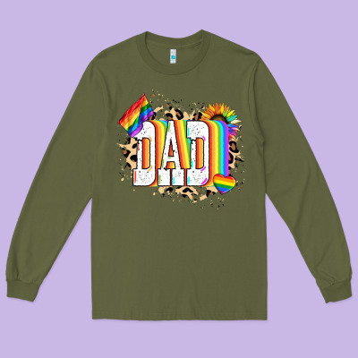 Dad Pride Long Sleeve Tee Designed By Nancycooperartshop
