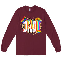 Burgundy Dad Pride Long Sleeve Tee - NancyCooperArtShop