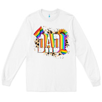 White Dad Pride Long Sleeve Tee - NancyCooperArtShop
