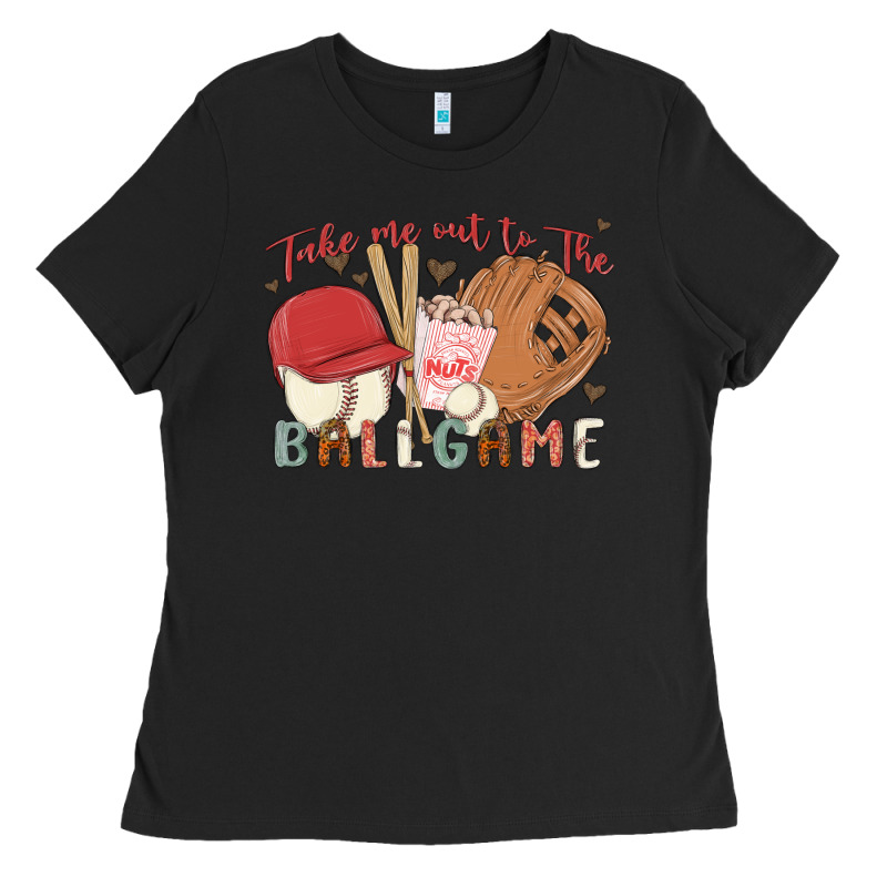 Take Me Out To The Ballgame Ladies Tee by MaliasSmallBusiness | Teevron